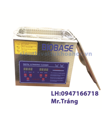 Bể rửa siêu âm Biobase 1.3 lít ( Có gia nhiệt độ )