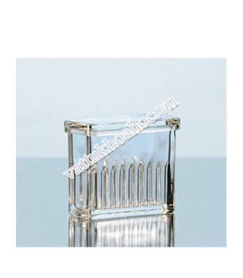 Hộp nhuộm lam loại Hellendahl thủy tinh soda lime DURAN