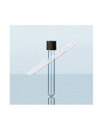 Ống nghiệm thủy tinh soda lime nắp vặn nhựa PP đen DURAN