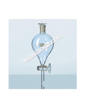Phễu chiết quả lê, khóa thủy tinh DURAN