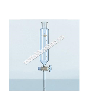 Phễu nhỏ giọt hình trụ, cổ mài, có chia vạch DURAN